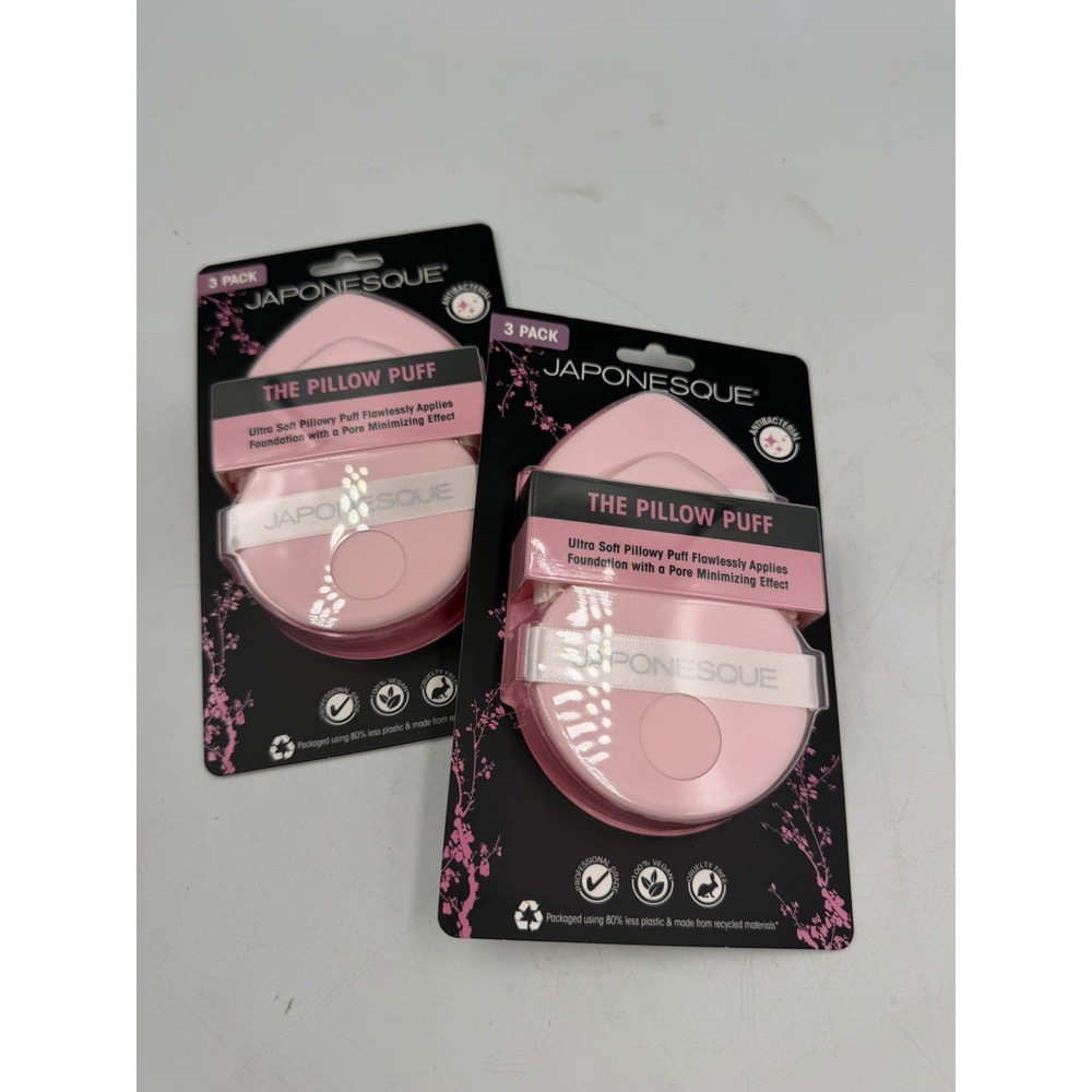 Lot Of 2 JAPONESQUE Pillow Puff Makeup Sponge For Liquid & Cream Foundation =4